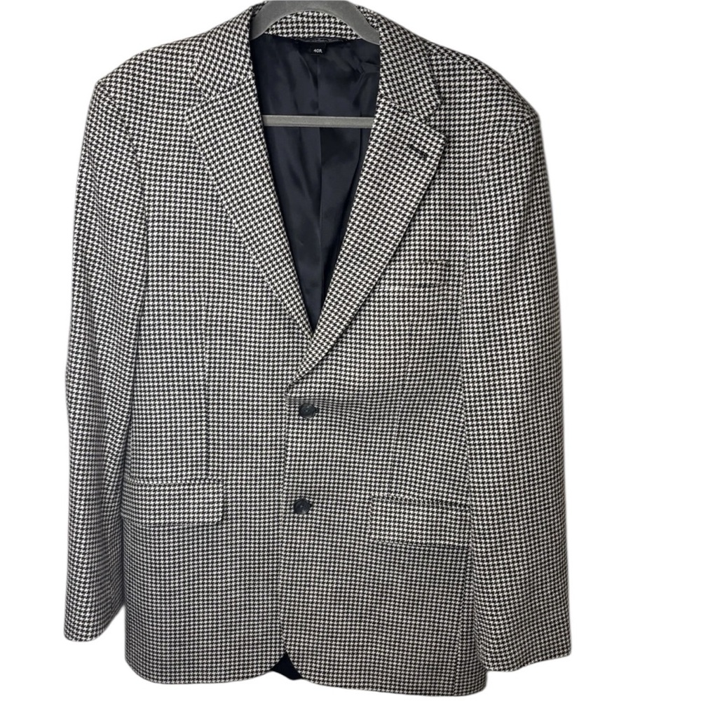J. Peterman Black and White Houndstooth Blazer - Picture 2 of 10